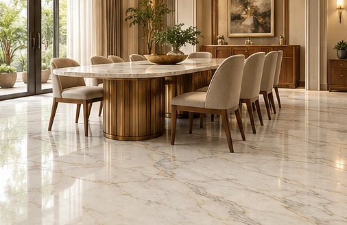 design visualisation of Albeta Marble: Dining-room floor