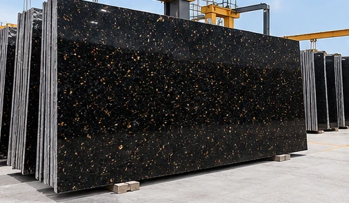 design visualisation of Black Galaxy Granite: Slab selection