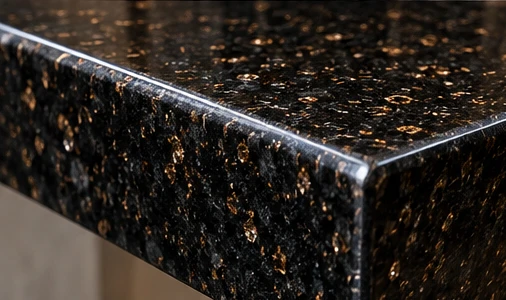 design visualisation of Black Galaxy Granite: Edge detail