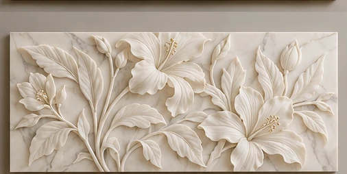 design visualisation of Floral Wall Panel: Detail view