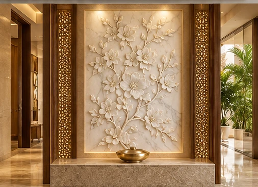 design visualisation of Floral Wall Panel: Setting 2