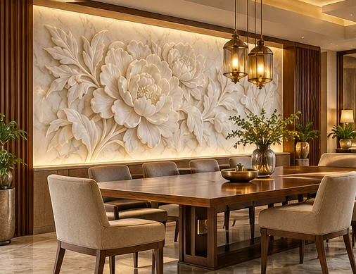 design visualisation of Floral Wall Panel: Setting 3