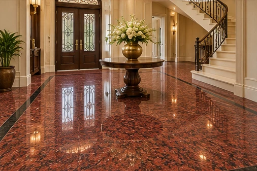 design visualisation of Lakha Red Granite: Entrance floor
