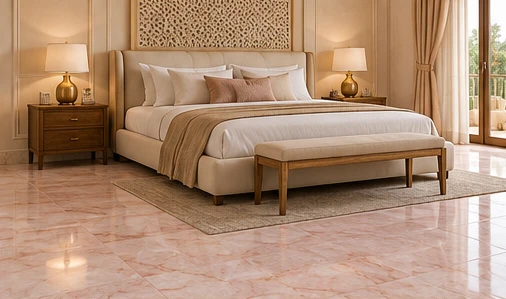 design visualisation of Makrana Pink: Bedroom floor