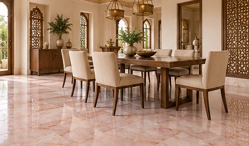 design visualisation of Makrana Pink: Dining-room floor