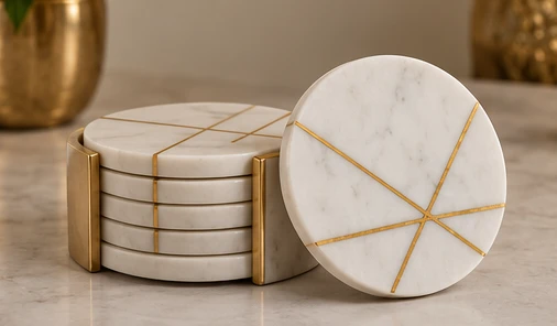 design visualisation of Marble Coasters: Design 2