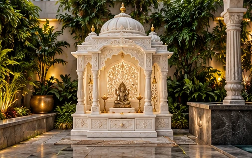 design visualisation of Marble Home Temple: Setting 4
