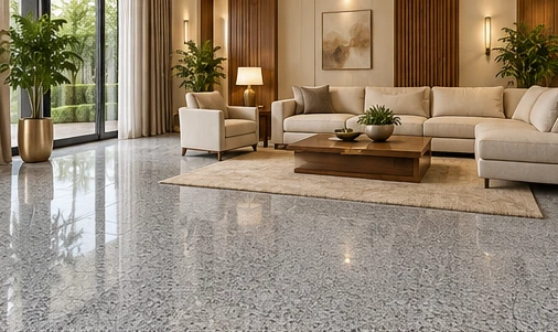 design visualisation of Sadarahalli Grey Granite: Living-room floor