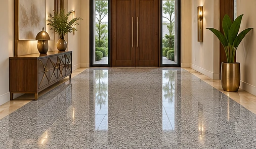 design visualisation of Sadarahalli Grey Granite: Entrance floor