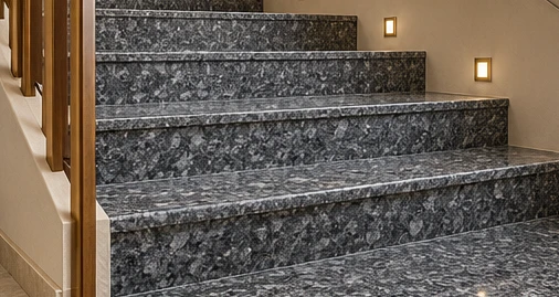 design visualisation of Steel Grey Granite: Stair detail