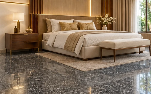 design visualisation of Steel Grey Granite: Bedroom floor