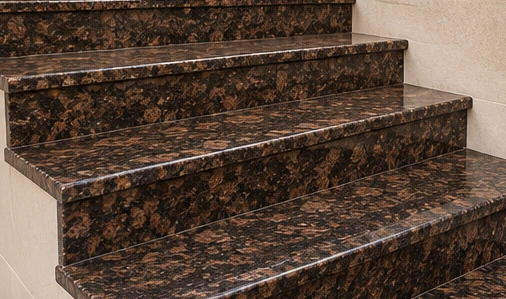 design visualisation of Tan Brown Granite: Stair detail