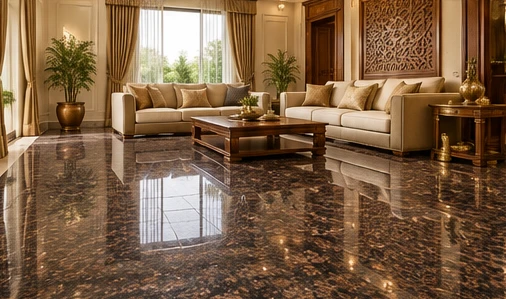 design visualisation of Tan Brown Granite: Living-room floor